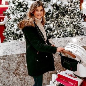 JCrew Black Parka Coat (Size 2)